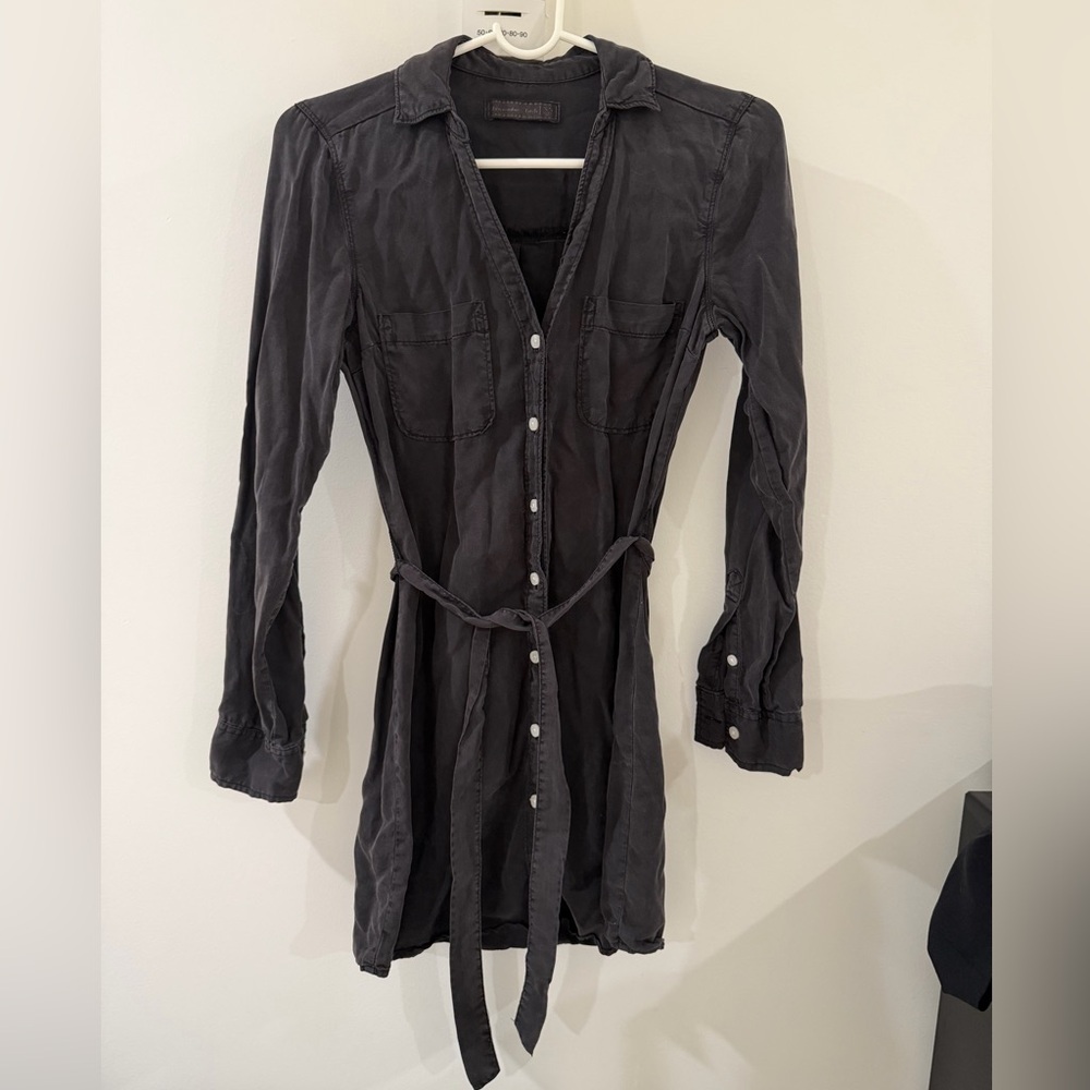 Abercrombie & Fitch Dark Gray Long Sleeve Dress